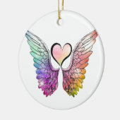 Delen - Angel Wings en Heart Keramisch Ornament (Links)