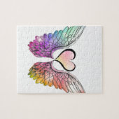 Delen - Angel Wings en Heart Legpuzzel (Horizontaal)