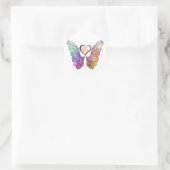 Delen - Angel Wings en Heart Ronde Sticker (Tas)