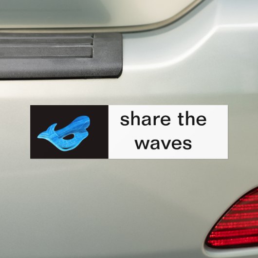 delen de golven bumpersticker (Op auto)