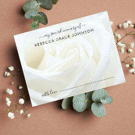 Delen Een Herinnering Bloem Roos Funeral Briefkaart