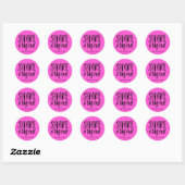 Delen en Label Instagram Hot Pink Business Sticker (Vel)