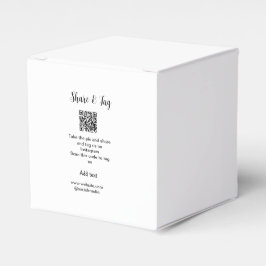 Delen en labels op Instagram scannen QR website to Bedankdoosjes