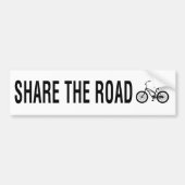 DELEN HET WEG - fietsbericht Bumpersticker (Voorkant)