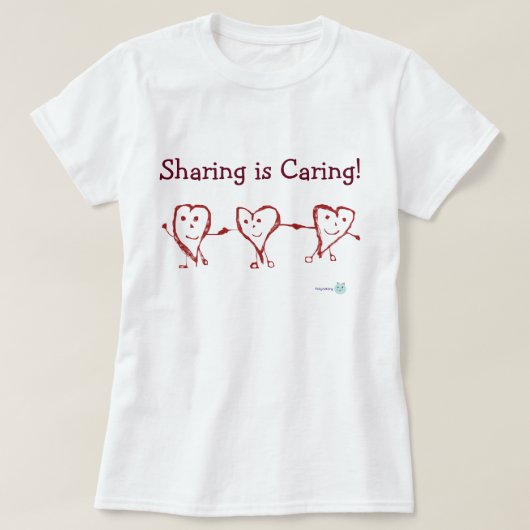 Delen is Caring. Polyamory T-Shirt (Design voorkant)