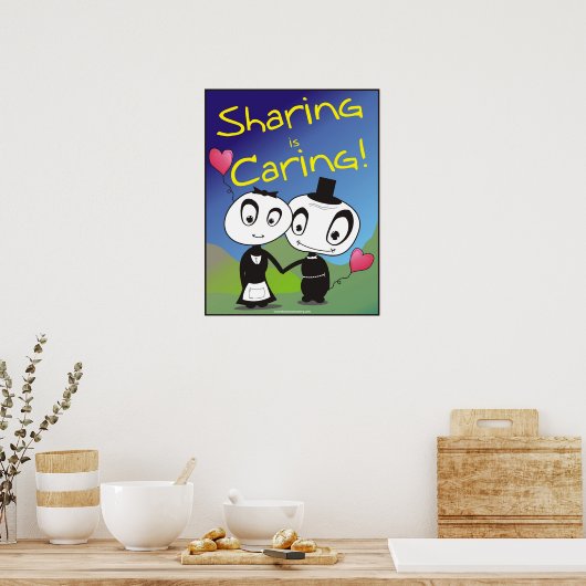 Delen is Caring. Poster (Keuken)