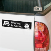 Delen is koeling bumpersticker (Op Truck)