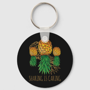 Delen Is Verzorgen Ananas Hawaï Fruit Zomer Sleutelhanger