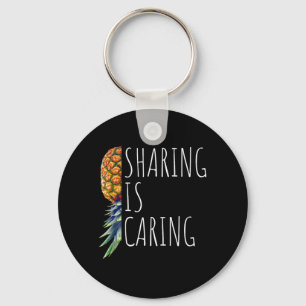 Delen is Zorgen Funny Ondersteboven Ananas Heren Sleutelhanger
