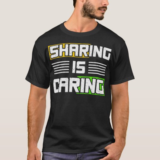 Delen is zorgwekkend t-shirt (Voorkant)
