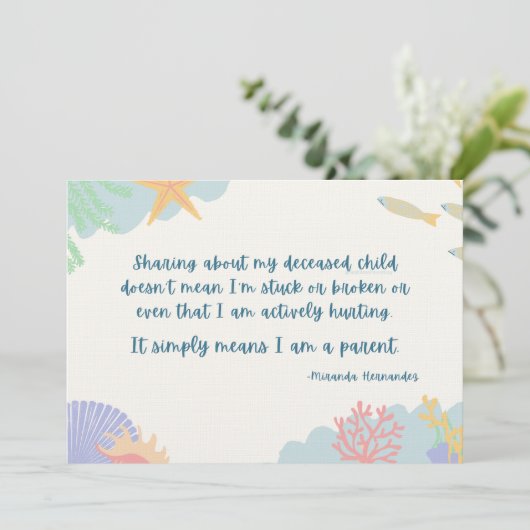 Delen over mijn overleden kind omdat ik een ouder  programmakaart (Staand voorkant)