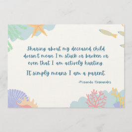 Delen over mijn overleden kind omdat ik een ouder  programmakaart