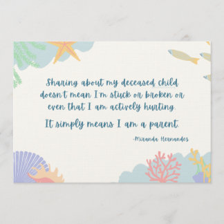 Delen over mijn overleden kind omdat ik een ouder  programmakaart