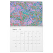 Delen van Abstract fijn fijn haarfijn haarrooster Kalender (Feb 2027)