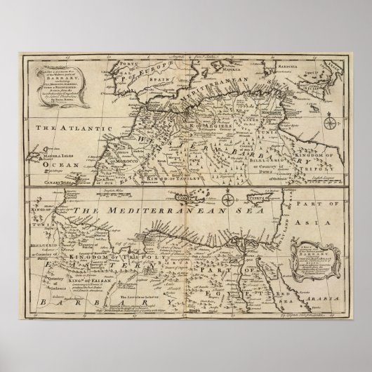 Delen van Barbary, Afrika Poster (Voorkant)