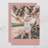 Delen van de adoptie "Faustine" Feestdagenkaart (Voorkant / Achterkant)