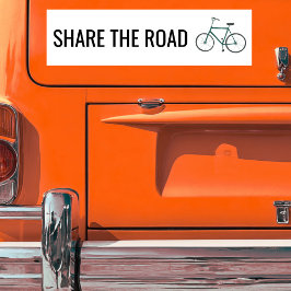 DELEN VAN DE WEG-KUSTROOMKANTOREN (Green Bicycle C Bumpersticker