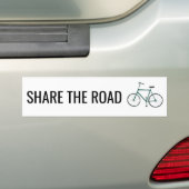 DELEN VAN DE WEG-KUSTROOMKANTOREN (Green Bicycle C Bumpersticker (Op auto)