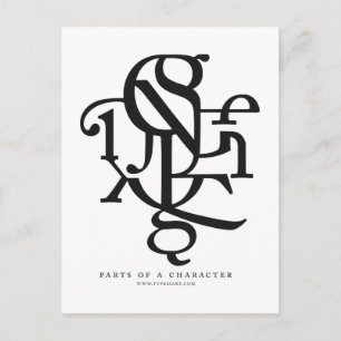 Delen van een tekenpostkaart briefkaart