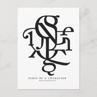 Delen van een tekenpostkaart briefkaart