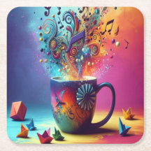 Delen van glas, van muziekpapier