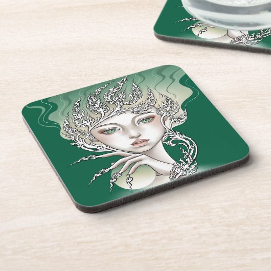 Delen van harde plastic glazen Bomen Bier Onderzetter (Linkerzijde)