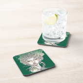 Delen van harde plastic glazen Bomen Bier Onderzetter (Rechterzijde)