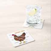 Delen van kippen kartonnen onderzetters (Insitu)