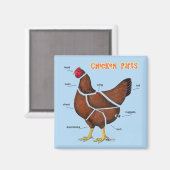Delen van kippen magneet (Voorkant / Achterkant)