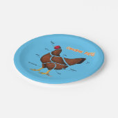 Delen van kippen papieren bordje (Gekanteld)