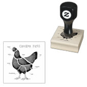 Delen van kippen rubberstempel (Gestempeld)
