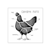 Delen van kippen rubberstempel (Afrduk)