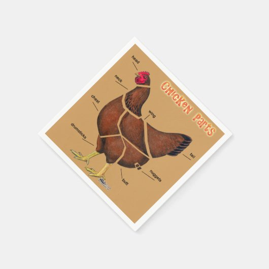 Delen van kippen servetten (Hoek)