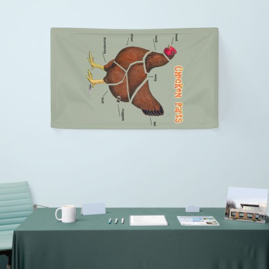 Delen van kippen spandoek (Beurs)