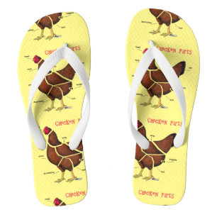 Delen van kippen teenslippers