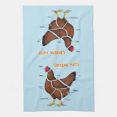 Delen van kippen theedoek (Verticaal)