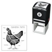 Delen van kippen  zelfinktende stempel (In situ)