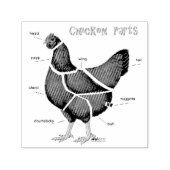 Delen van kippen  zelfinktende stempel (Design)