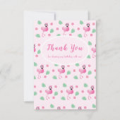 Delen van mijn verjaardag gesneden flamingo tropis bedankkaart (Voorkant)