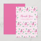 Delen van mijn verjaardag gesneden flamingo tropis bedankkaart (Voorkant / Achterkant)