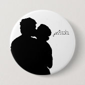 Delena "Twin Flames"-Button Ronde Button 7,6 Cm (Voorkant)