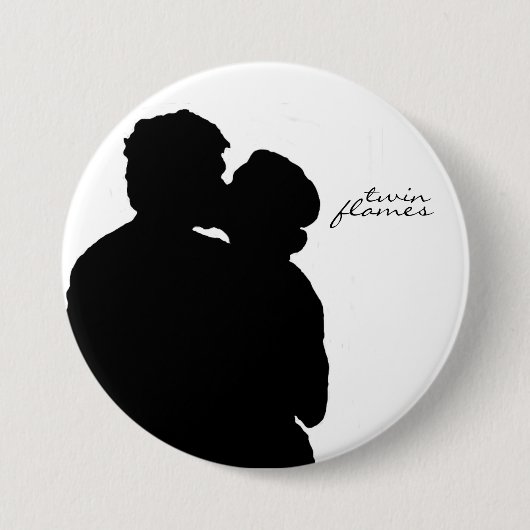 Delena "Twin Flames"-Button Ronde Button 7,6 Cm (Voorkant)