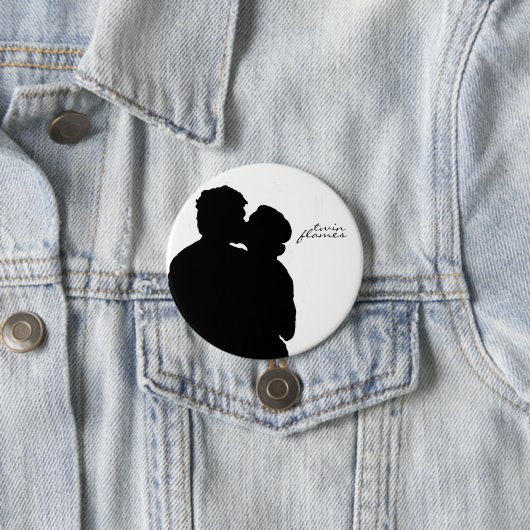 Delena "Twin Flames"-Button Ronde Button 7,6 Cm (In situ)