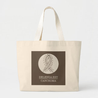 Delenda est cancroma: de kanker moet vernietigd wo grote tote bag