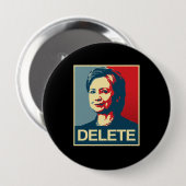 DELETE - Anti-Hillary Poster - Anti-Hillary -.pn Ronde Button 4,0 Cm (Voorkant /achterkant)