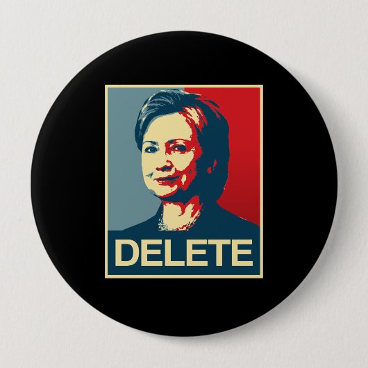 DELETE - Anti-Hillary Poster - Anti-Hillary -.pn Ronde Button 4,0 Cm (Voorkant)