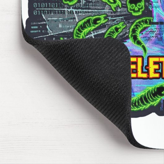 Delete Soul – Cyberpunk Glitch Horror Muismat (Hoek)