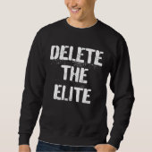 Delete The Elite Punk Goth Politics Protest Trui (Voorkant)