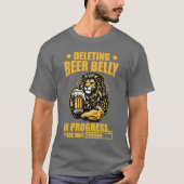 Deleting Beer Belly Please Wait Loading Bar Funny  T-shirt (Voorkant)