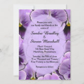 deletPurple Pansy Wedding Uitnodiging (Voorkant)